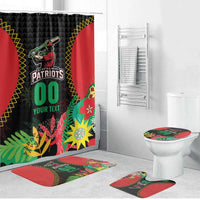 Custom Caribbean Cricket St Kitts and Nevis Bathroom Set Two Islands One Fire Patriots Crown 2025 - Black - Wonder Print Shop