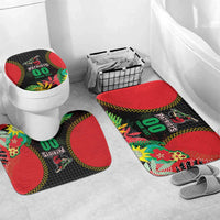 Custom Caribbean Cricket St Kitts and Nevis Bathroom Set Two Islands One Fire Patriots Crown 2025 - Black - Wonder Print Shop