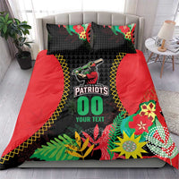 Custom Caribbean Cricket St Kitts and Nevis Bedding Set Two Islands One Fire Patriots Crown 2025 - Black - Wonder Print Shop