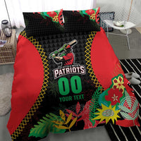 Custom Caribbean Cricket St Kitts and Nevis Bedding Set Two Islands One Fire Patriots Crown 2025 - Black - Wonder Print Shop