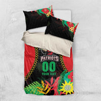 Custom Caribbean Cricket St Kitts and Nevis Bedding Set Two Islands One Fire Patriots Crown 2025 - Black - Wonder Print Shop
