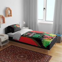 Custom Caribbean Cricket St Kitts and Nevis Bedding Set Two Islands One Fire Patriots Crown 2025 - Black - Wonder Print Shop