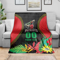 Custom Caribbean Cricket St Kitts and Nevis Blanket Two Islands One Fire Patriots Crown 2025 - Black - Wonder Print Shop