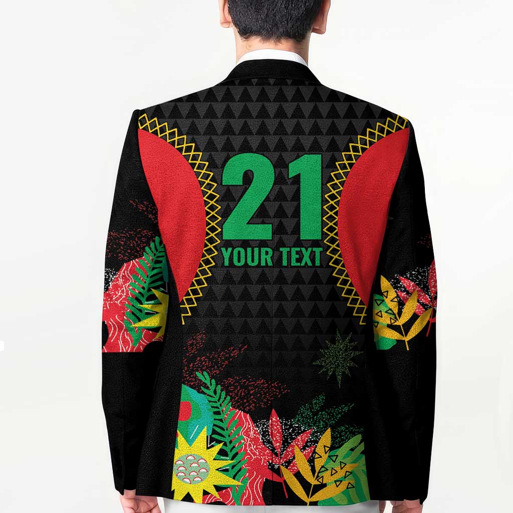 Custom Caribbean Cricket St Kitts and Nevis Blazer Two Islands One Fire Patriots Crown 2025 - Black - Wonder Print Shop