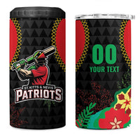 Custom Caribbean Cricket St Kitts and Nevis 4 in 1 Can Cooler Tumbler Two Islands One Fire Patriots Crown 2025 - Black - Wonder Print Shop