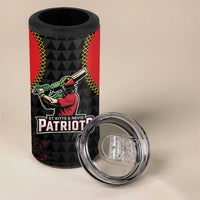 Custom Caribbean Cricket St Kitts and Nevis 4 in 1 Can Cooler Tumbler Two Islands One Fire Patriots Crown 2025 - Black - Wonder Print Shop