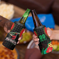 Custom Caribbean Cricket St Kitts and Nevis 4 in 1 Can Cooler Tumbler Two Islands One Fire Patriots Crown 2025 - Black - Wonder Print Shop