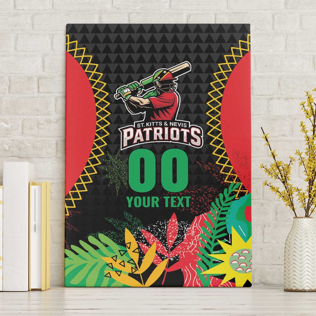 Custom Caribbean Cricket St Kitts and Nevis Canvas Wall Art Two Islands One Fire Patriots Crown 2025 - Black - Wonder Print Shop