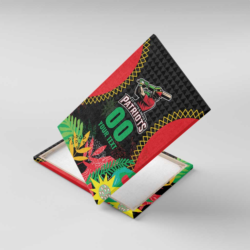 Custom Caribbean Cricket St Kitts and Nevis Canvas Wall Art Two Islands One Fire Patriots Crown 2025 - Black - Wonder Print Shop