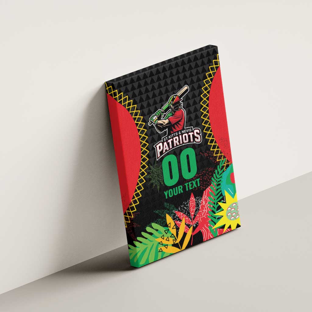 Custom Caribbean Cricket St Kitts and Nevis Canvas Wall Art Two Islands One Fire Patriots Crown 2025 - Black - Wonder Print Shop
