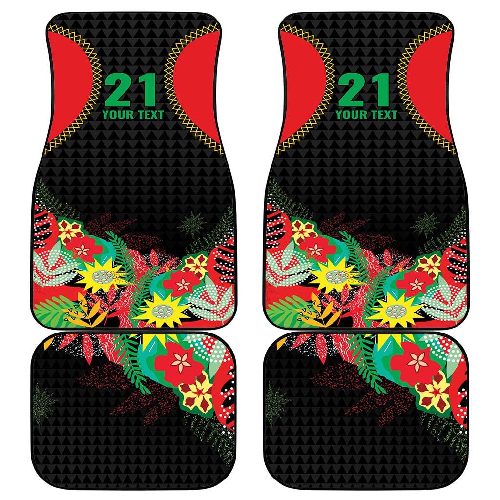Custom Caribbean Cricket St Kitts and Nevis Car Mats Two Islands One Fire Patriots Crown 2025 - Black - Wonder Print Shop