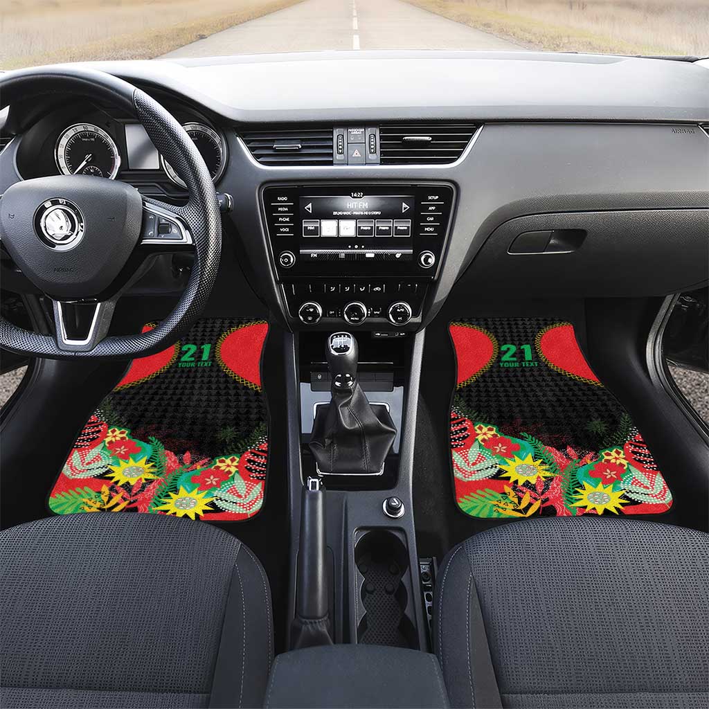 Custom Caribbean Cricket St Kitts and Nevis Car Mats Two Islands One Fire Patriots Crown 2025 - Black - Wonder Print Shop