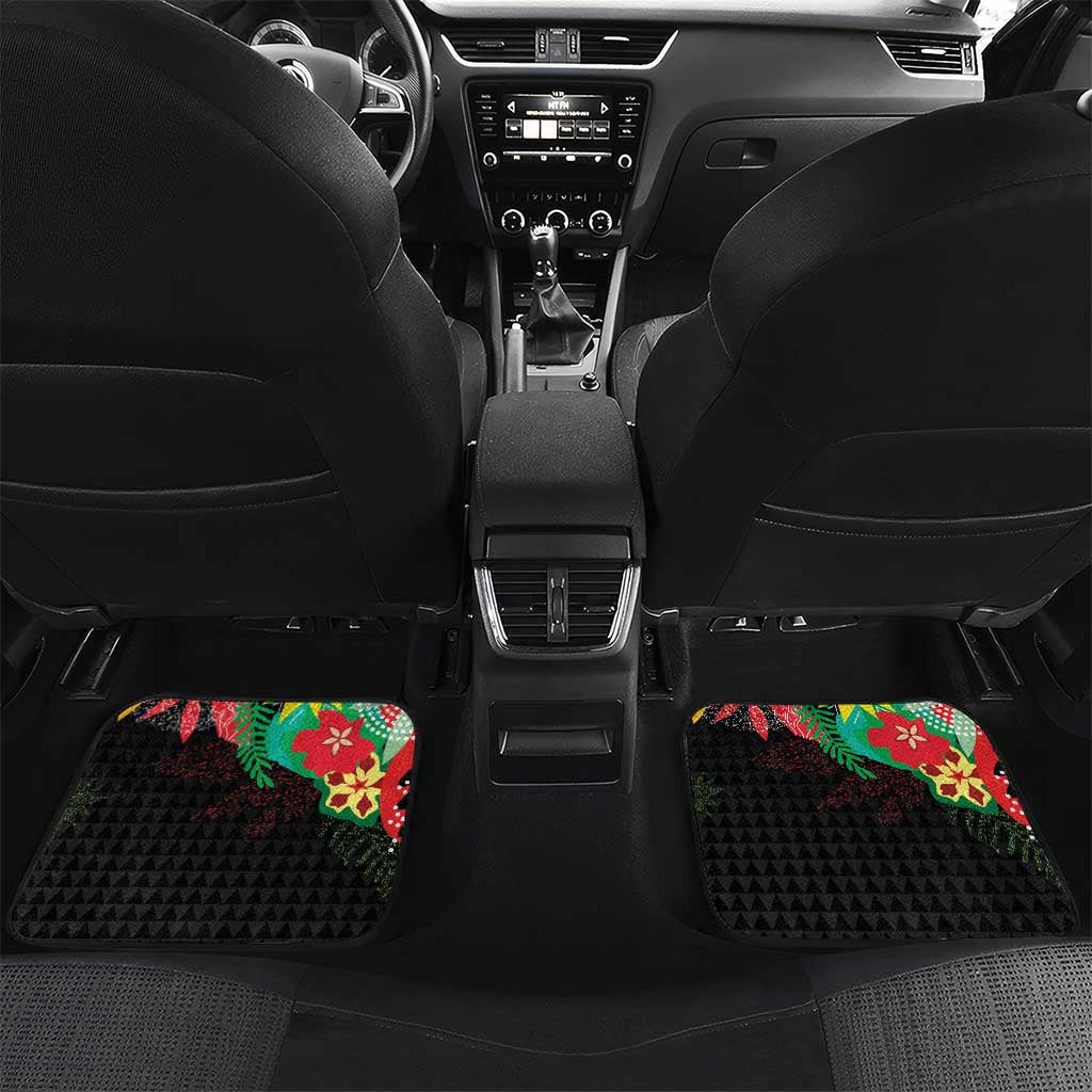 Custom Caribbean Cricket St Kitts and Nevis Car Mats Two Islands One Fire Patriots Crown 2025 - Black - Wonder Print Shop