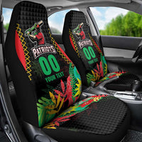 Custom Caribbean Cricket St Kitts and Nevis Car Seat Cover Two Islands One Fire Patriots Crown 2025 - Black - Wonder Print Shop