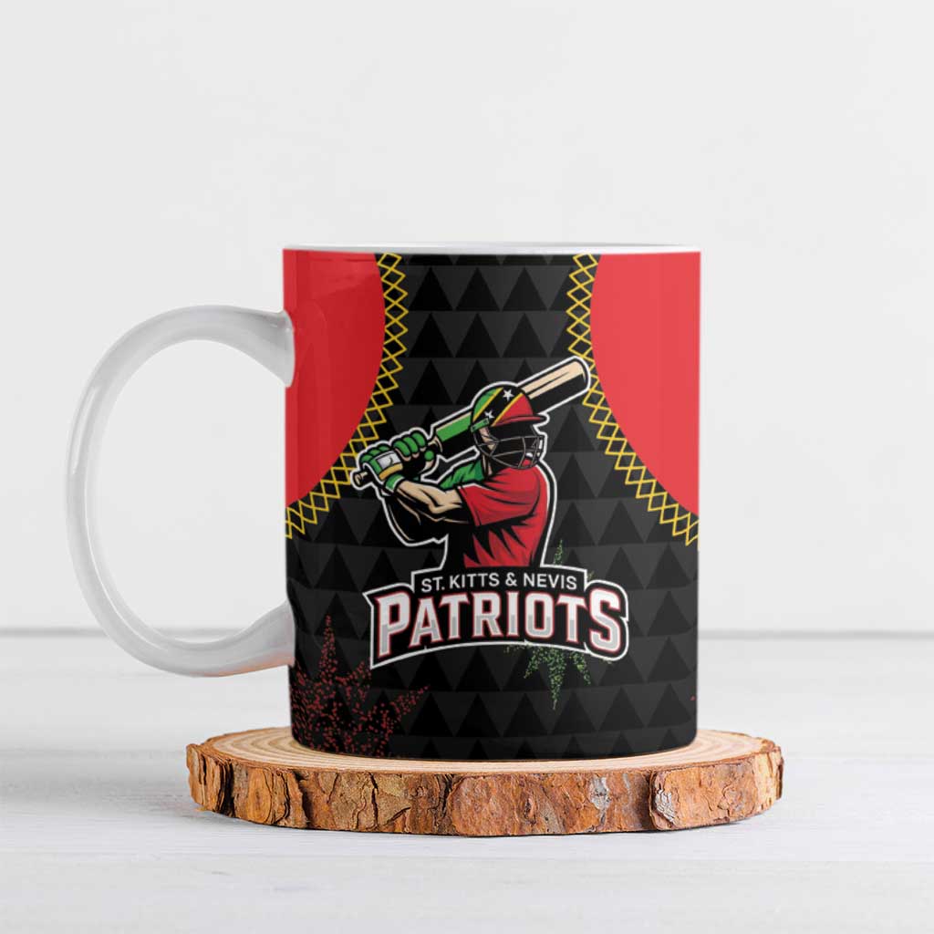 Custom Caribbean Cricket St Kitts and Nevis Ceramic Mug Two Islands One Fire Patriots Crown 2025 - Black - Wonder Print Shop