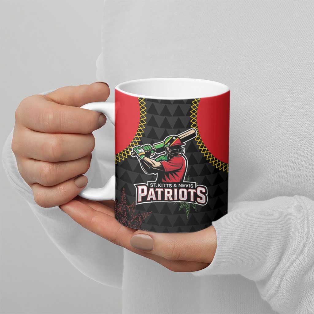 Custom Caribbean Cricket St Kitts and Nevis Ceramic Mug Two Islands One Fire Patriots Crown 2025 - Black - Wonder Print Shop
