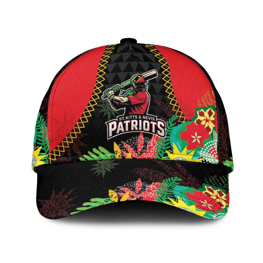 Custom Caribbean Cricket St Kitts and Nevis Classic Cap Two Islands One Fire Patriots Crown 2025 - Black - Wonder Print Shop