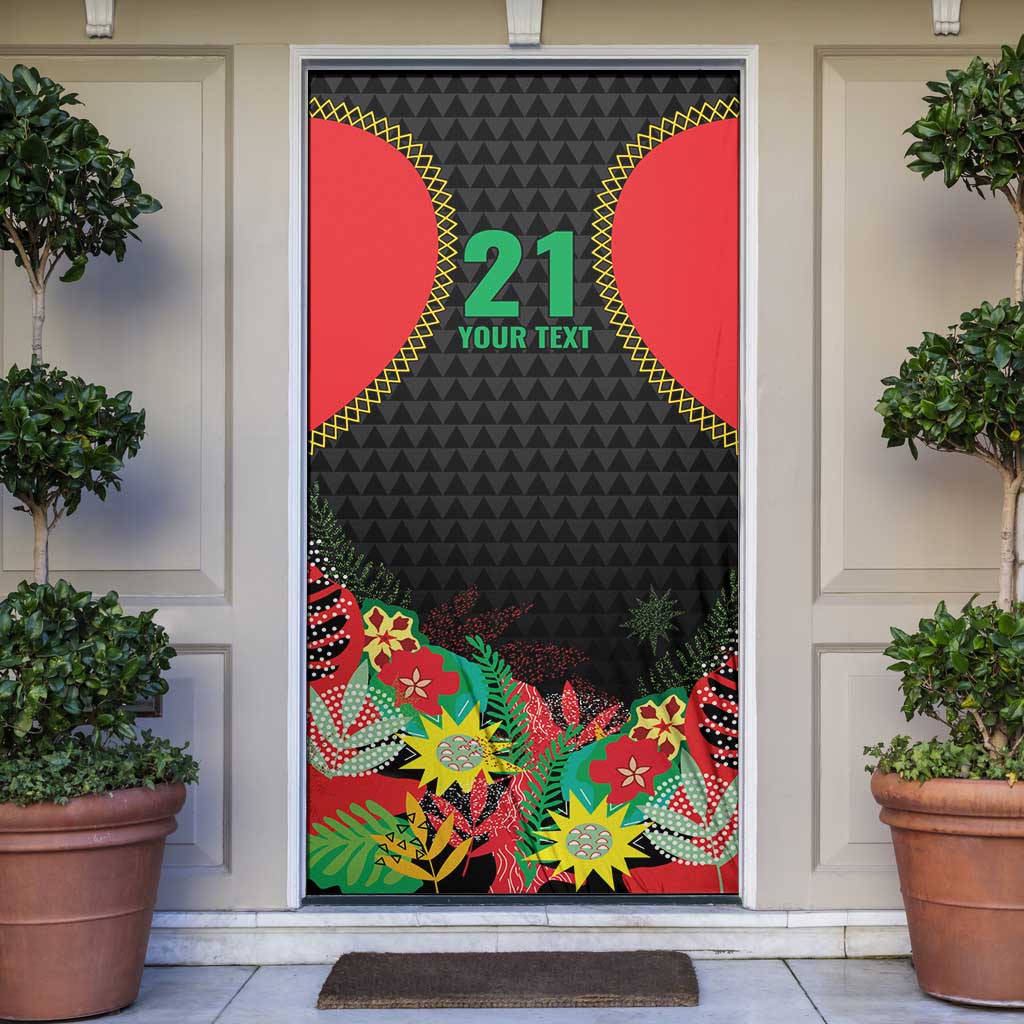 Custom Caribbean Cricket St Kitts and Nevis Door Cover Two Islands One Fire Patriots Crown 2025 - Black - Wonder Print Shop
