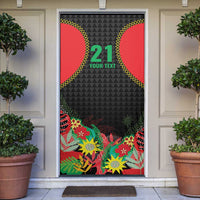 Custom Caribbean Cricket St Kitts and Nevis Door Cover Two Islands One Fire Patriots Crown 2025 - Black - Wonder Print Shop
