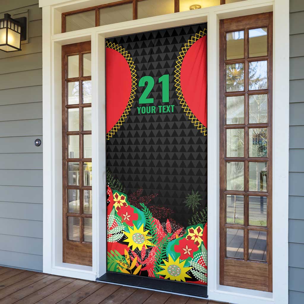 Custom Caribbean Cricket St Kitts and Nevis Door Cover Two Islands One Fire Patriots Crown 2025 - Black - Wonder Print Shop