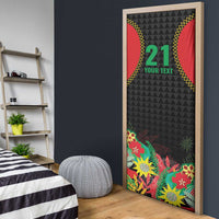 Custom Caribbean Cricket St Kitts and Nevis Door Cover Two Islands One Fire Patriots Crown 2025 - Black - Wonder Print Shop