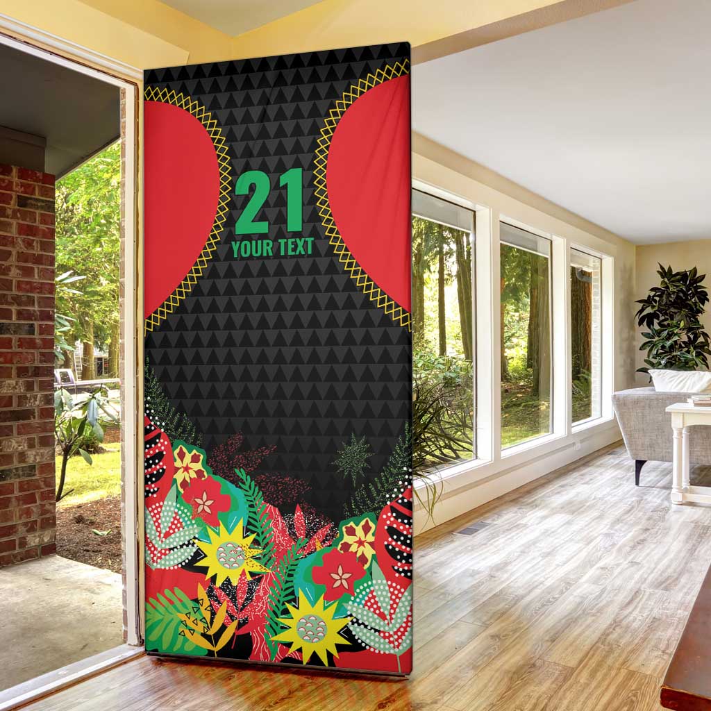Custom Caribbean Cricket St Kitts and Nevis Door Cover Two Islands One Fire Patriots Crown 2025 - Black - Wonder Print Shop