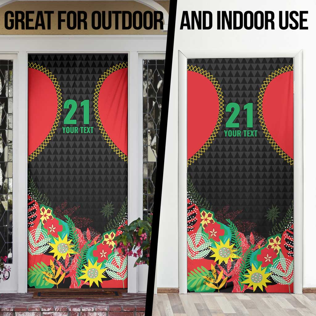 Custom Caribbean Cricket St Kitts and Nevis Door Cover Two Islands One Fire Patriots Crown 2025 - Black - Wonder Print Shop