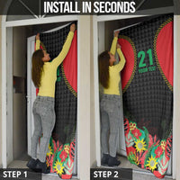 Custom Caribbean Cricket St Kitts and Nevis Door Cover Two Islands One Fire Patriots Crown 2025 - Black - Wonder Print Shop