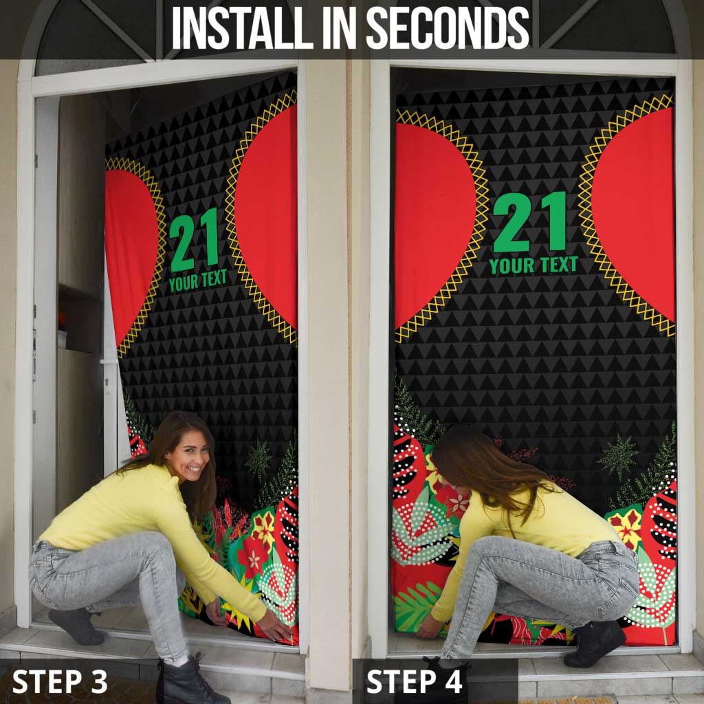 Custom Caribbean Cricket St Kitts and Nevis Door Cover Two Islands One Fire Patriots Crown 2025 - Black - Wonder Print Shop