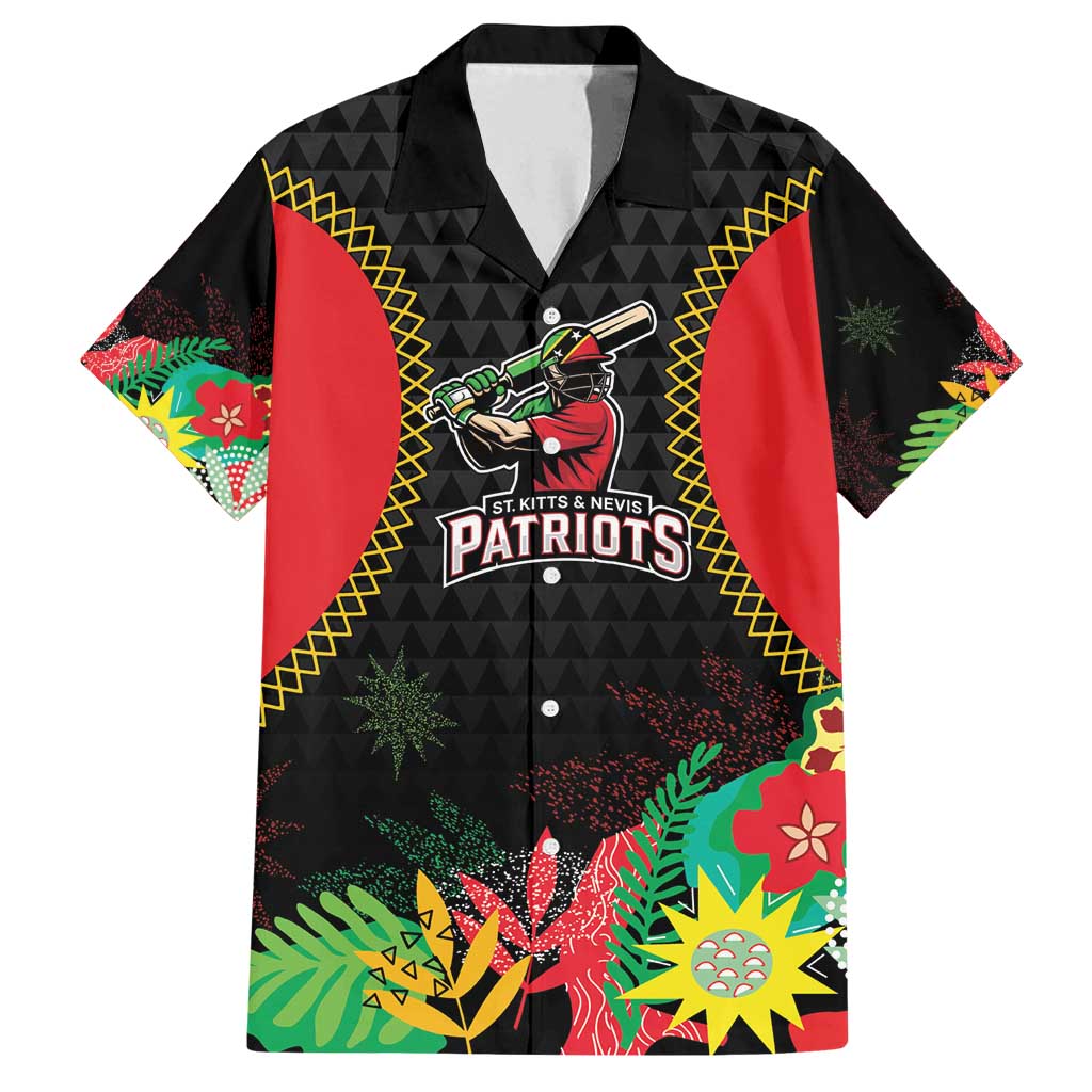 Custom Caribbean Cricket St Kitts and Nevis Family Matching Off Shoulder Maxi Dress and Hawaiian Shirt Two Islands One Fire Patriots Crown 2025 - Black - Wonder Print Shop