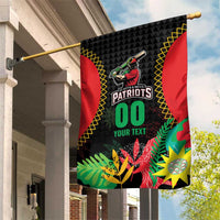Custom Caribbean Cricket St Kitts and Nevis Garden Flag Two Islands One Fire Patriots Crown 2025 - Black - Wonder Print Shop