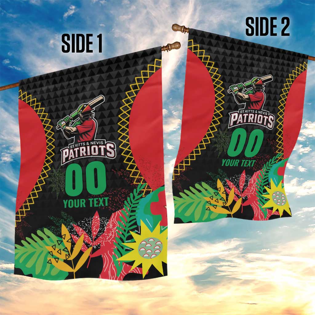 Custom Caribbean Cricket St Kitts and Nevis Garden Flag Two Islands One Fire Patriots Crown 2025 - Black - Wonder Print Shop