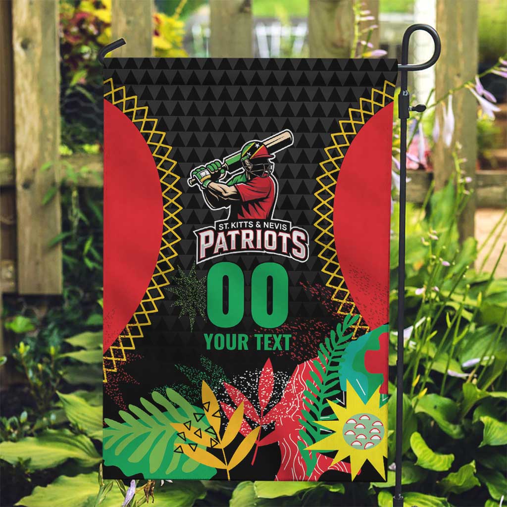 Custom Caribbean Cricket St Kitts and Nevis Garden Flag Two Islands One Fire Patriots Crown 2025 - Black - Wonder Print Shop