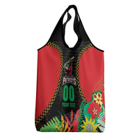 Custom Caribbean Cricket St Kitts and Nevis Grocery Bag Two Islands One Fire Patriots Crown 2025 - Black - Wonder Print Shop