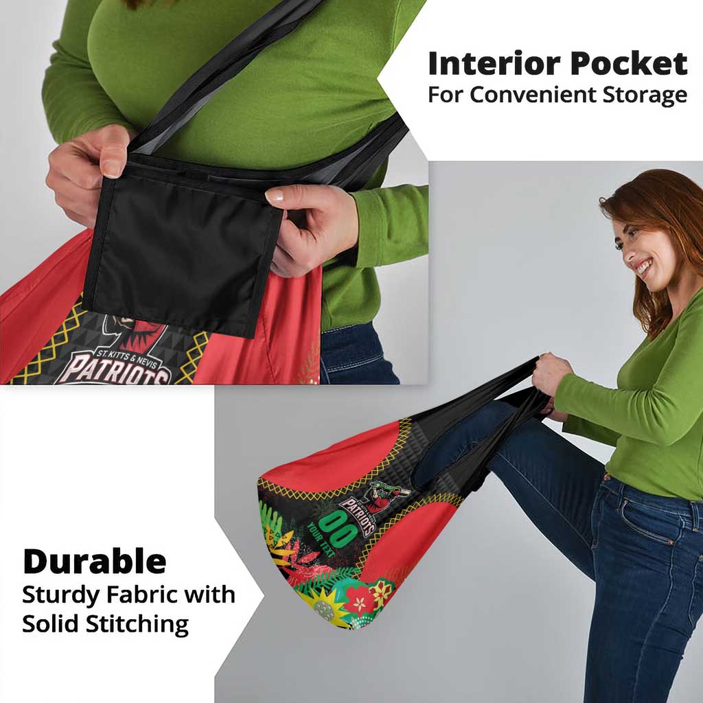 Custom Caribbean Cricket St Kitts and Nevis Grocery Bag Two Islands One Fire Patriots Crown 2025 - Black - Wonder Print Shop