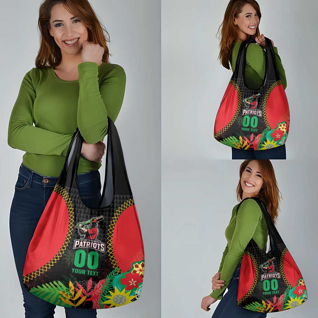Custom Caribbean Cricket St Kitts and Nevis Grocery Bag Two Islands One Fire Patriots Crown 2025 - Black - Wonder Print Shop