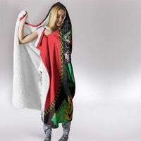 Custom Caribbean Cricket St Kitts and Nevis Hooded Blanket Two Islands One Fire Patriots Crown 2025 - Black - Wonder Print Shop