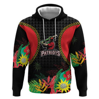 Custom Caribbean Cricket St Kitts and Nevis Hoodie Two Islands One Fire Patriots Crown 2025 - Black - Wonder Print Shop