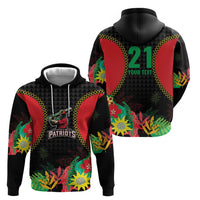 Custom Caribbean Cricket St Kitts and Nevis Hoodie Two Islands One Fire Patriots Crown 2025 - Black - Wonder Print Shop