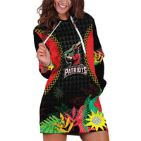 Custom Caribbean Cricket St Kitts and Nevis Hoodie Dress Two Islands One Fire Patriots Crown 2025 - Black - Wonder Print Shop
