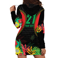 Custom Caribbean Cricket St Kitts and Nevis Hoodie Dress Two Islands One Fire Patriots Crown 2025 - Black - Wonder Print Shop