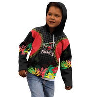 Custom Caribbean Cricket St Kitts and Nevis Kid Hoodie Two Islands One Fire Patriots Crown 2025 - Black - Wonder Print Shop