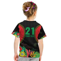 Custom Caribbean Cricket St Kitts and Nevis Kid T Shirt Two Islands One Fire Patriots Crown 2025 - Black - Wonder Print Shop