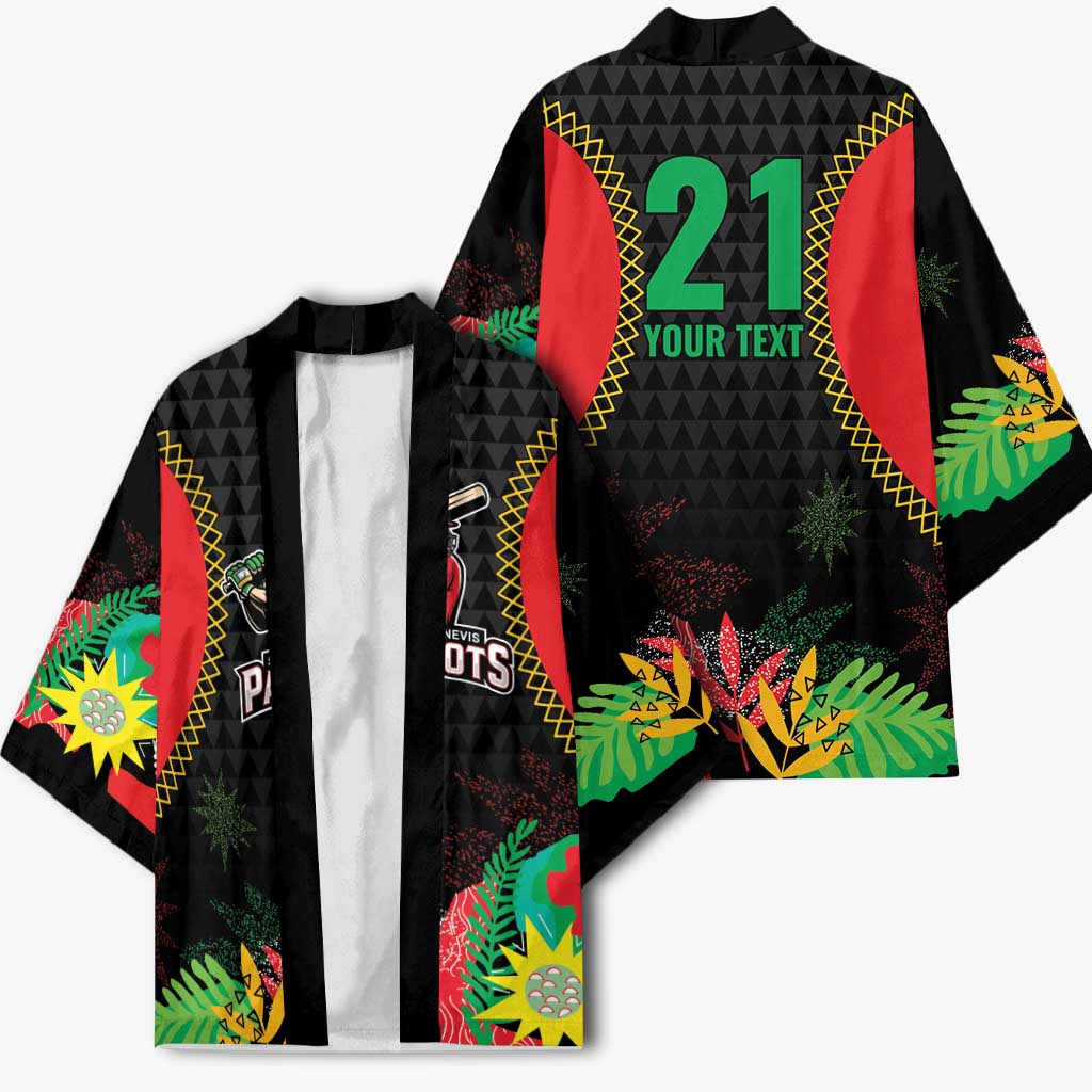 Custom Caribbean Cricket St Kitts and Nevis Kimono Two Islands One Fire Patriots Crown 2025 - Black - Wonder Print Shop