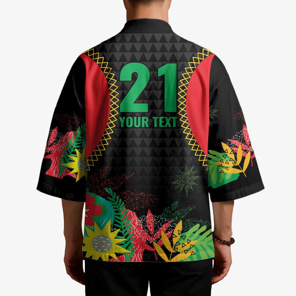 Custom Caribbean Cricket St Kitts and Nevis Kimono Two Islands One Fire Patriots Crown 2025 - Black - Wonder Print Shop