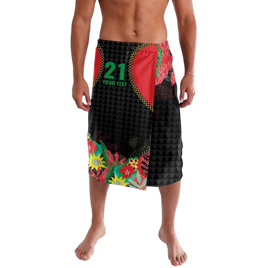 Custom Caribbean Cricket St Kitts and Nevis Lavalava Two Islands One Fire Patriots Crown 2025 - Black - Wonder Print Shop