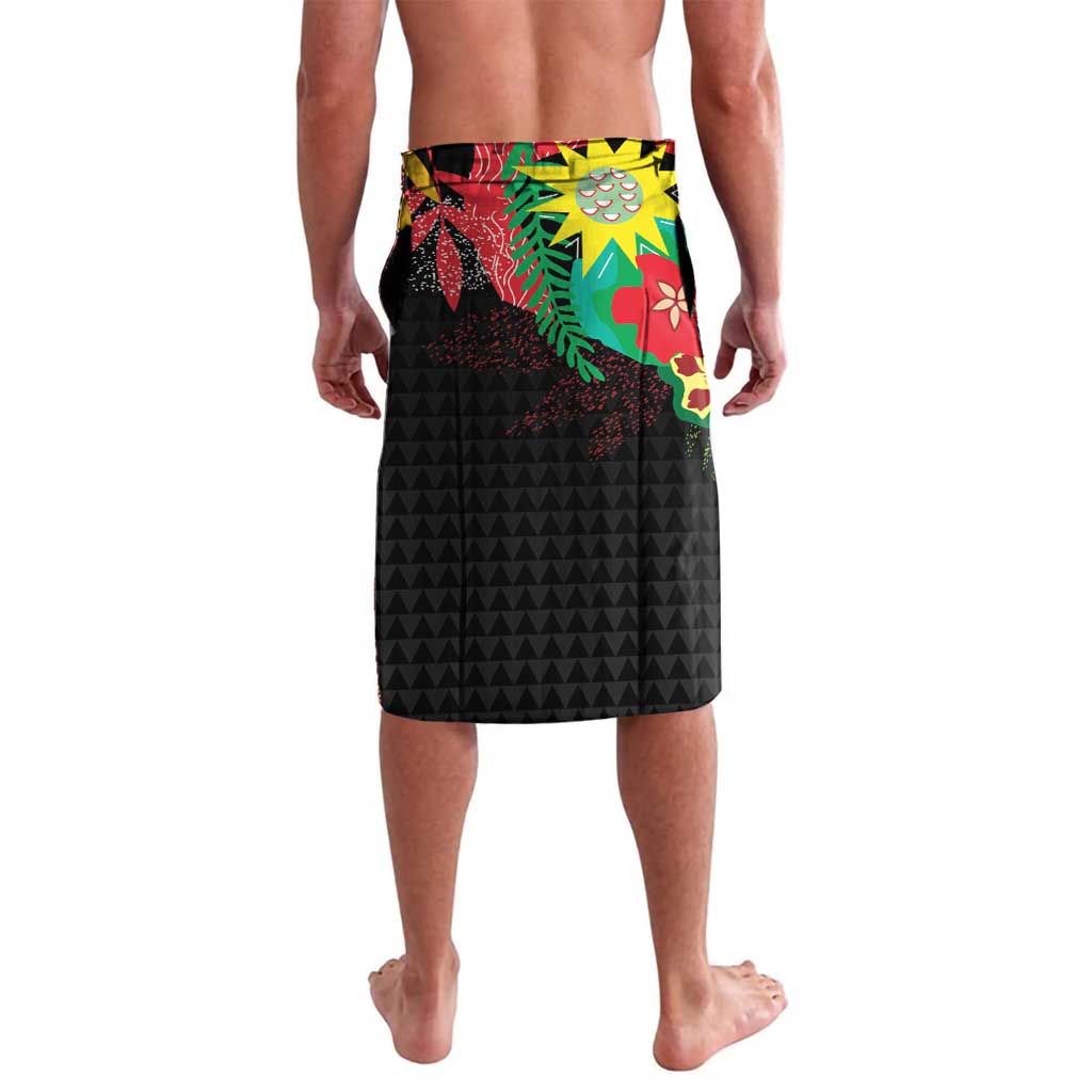 Custom Caribbean Cricket St Kitts and Nevis Lavalava Two Islands One Fire Patriots Crown 2025 - Black - Wonder Print Shop