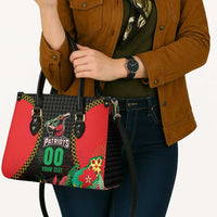 Custom Caribbean Cricket St Kitts and Nevis Leather Bag Two Islands One Fire Patriots Crown 2025 - Black - Wonder Print Shop