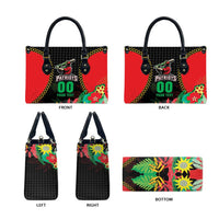Custom Caribbean Cricket St Kitts and Nevis Leather Bag Two Islands One Fire Patriots Crown 2025 - Black - Wonder Print Shop