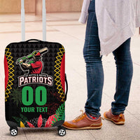 Custom Caribbean Cricket St Kitts and Nevis Luggage Cover Two Islands One Fire Patriots Crown 2025 - Black - Wonder Print Shop